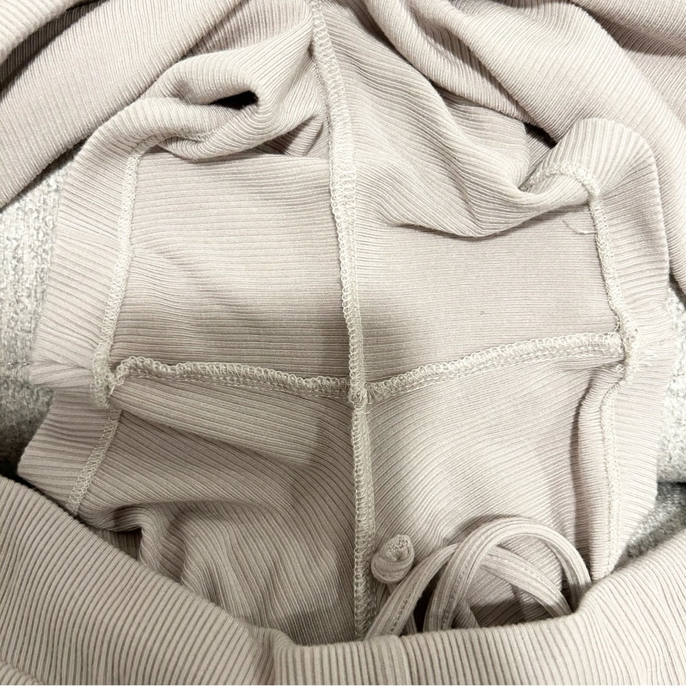 Skims Ribbed Lounge Shorts Cream Size Extra Large - Picture 5 of 6